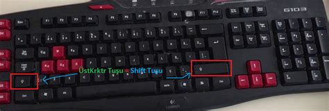 klavyede üst karakter tuşu hangisi